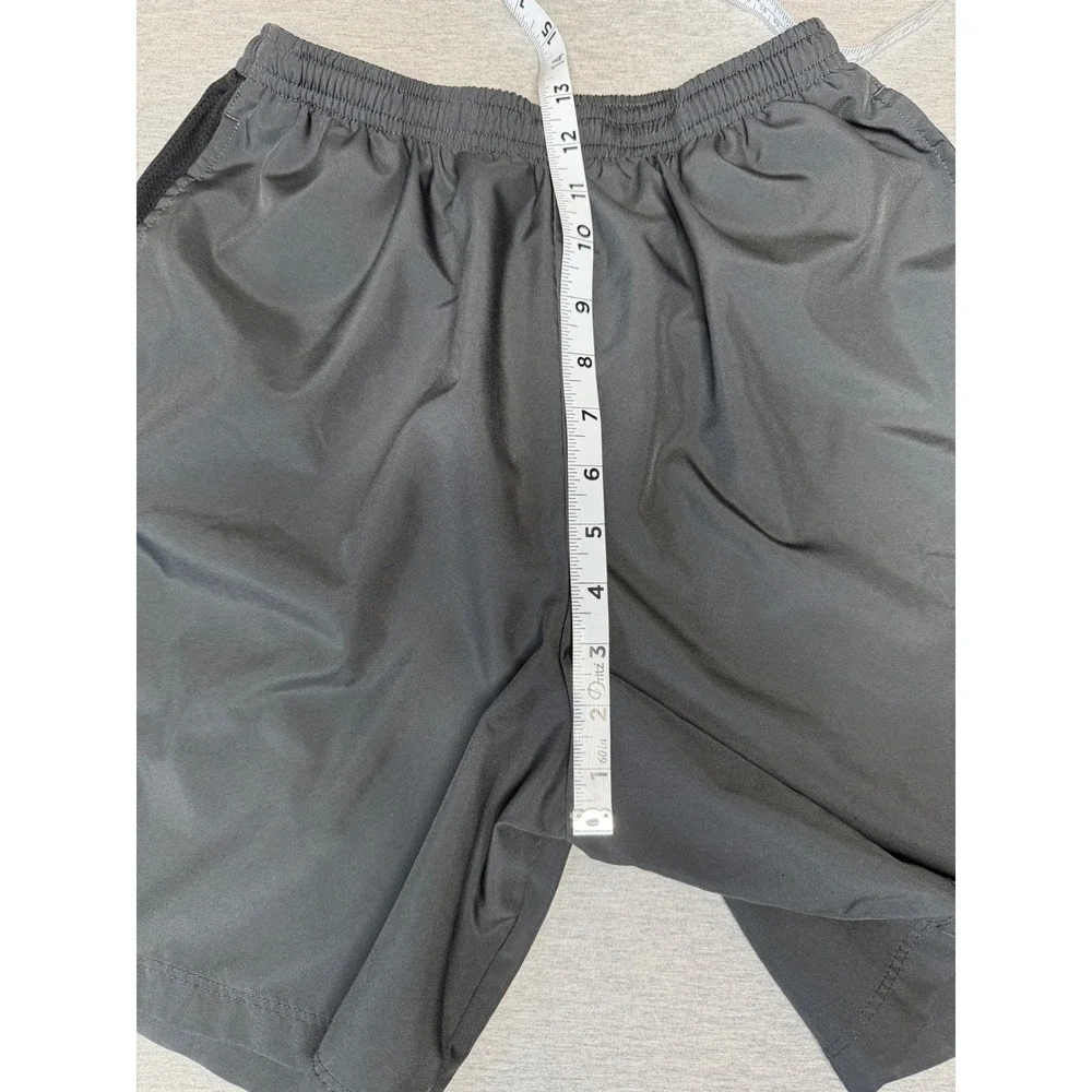 Nike Dri-FIT Womens Running Shorts Grey Black Mesh 644242-060 Size Medium